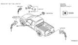 Diagram for 2015 Nissan NV Door Lock Cylinder - H0600-EA000