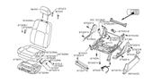 Diagram for 2010 Nissan Xterra Seat Cushion - 87350-ZL21B