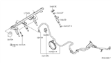 Diagram for 2005 Nissan Frontier Fuel Rail - 17520-EA020