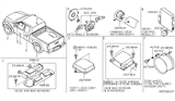 Diagram for 2005 Nissan Xterra Steering Angle Sensor - 47945-CA020