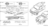 Diagram for 2009 Nissan Frontier Emblem - 62890-EA500