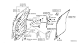 Diagram for 2013 Nissan Frontier Door Latch Assembly - 82475-ZP50A