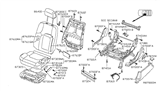 Diagram for 2011 Nissan Xterra Seat Motor - 87450-ZP50C