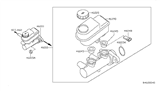Diagram for Nissan Frontier Brake Master Cylinder Reservoir - 46010-9BP1A