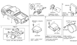 Diagram for 2007 Nissan Frontier Steering Angle Sensor - 47945-ZP00A