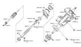 Diagram for 2006 Nissan Frontier Steering Shaft - 48822-EA000