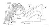 Diagram for Nissan Pathfinder Fender - 63100-ZL15A