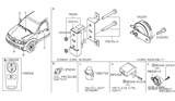 Diagram for Nissan Xterra Air Bag Sensor - 98581-9CL9A