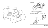 Diagram for Nissan Serpentine Belt - 11720-EA001