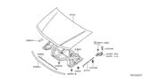 Diagram for 2006 Nissan Frontier Lift Support - 65770-EA00A