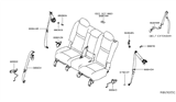 Diagram for 2019 Nissan Rogue Seat Belt - 88844-9TA0A