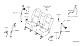 Diagram for Nissan Seat Belt - 88844-9TA0A