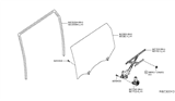 Diagram for 2020 Nissan Rogue Window Run - 82330-6FL2A