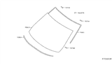 Diagram for Nissan Rogue Windshield - 72700-6FL0B