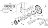 Diagram for 2019 Nissan Rogue Piston - 12010-4BB1A