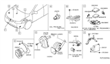 Diagram for Nissan Altima Parking Assist Distance Sensor - 28438-5FA3A