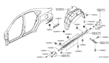 Diagram for Nissan Altima Wheelhouse - 76749-3TA0A