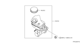 Diagram for 2017 Nissan Altima Brake Master Cylinder - 46010-3TA0A