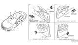 Diagram for Nissan Altima Power Window Switch - 25401-3TA5A