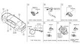 Diagram for Nissan Altima Parking Assist Distance Sensor - 28438-2V77A