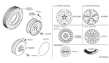 Diagram for 2018 Nissan Murano Wheel Cover - 40342-4RB5A