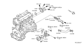 Diagram for 2014 Nissan Pathfinder Water Pump Gasket - 21014-3KY1A