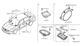 Diagram for Nissan Versa Car Speakers - 28156-3SH0A