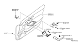 Diagram for 2015 Nissan Altima Armrest - 80961-3TA0A