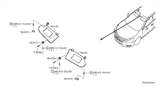 Diagram for 2014 Nissan Altima Sun Visor - 96400-3TA2A