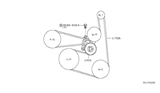 Diagram for Nissan Quest Serpentine Belt - 11720-3WS0C