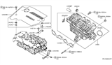 Diagram for 2020 Nissan Rogue Intake Manifold Gasket - 14035-3TA0C