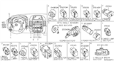 Diagram for Nissan Frontier Power Window Switch - 25535-EZ00A