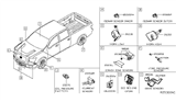 Diagram for 2014 Nissan Armada Air Bag Sensor - 98581-9GE9A