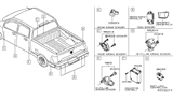 Diagram for 2019 Nissan Titan Parking Assist Distance Sensor - 25994-3JC3B