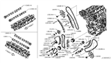 Diagram for Nissan Titan Timing Chain Guide - 13085-EZ40E