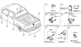 Diagram for 2016 Nissan Titan Parking Assist Distance Sensor - 25994-EZ00C