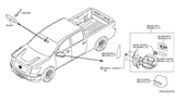 Diagram for Nissan NV Mirror Actuator - 96367-EZ50A