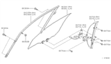 Diagram for 2000 Nissan Altima Window Regulator - 80721-9E010