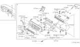 Diagram for 1998 Nissan Altima A/C Switch - 27510-9E000