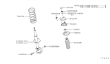 Diagram for 1995 Nissan Altima Bump Stop - 54052-2B500