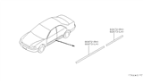 Diagram for 1998 Nissan Altima Door Moldings - 82870-0Z611