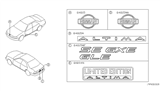 Diagram for 2001 Nissan Altima Emblem - 65890-0Z800