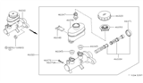 Diagram for Nissan Altima Brake Master Cylinder Reservoir - 46010-1Z200