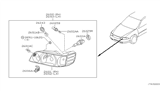 Diagram for 1999 Nissan Altima Headlight - 26010-0Z825