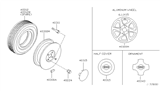 Diagram for 1999 Nissan Altima Lug Nuts - 40224-1Z000