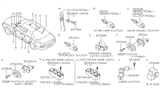 Diagram for 2001 Nissan Altima Power Window Switch - 25411-9E000