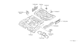 Diagram for 2001 Nissan Altima Floor Pan - 74514-9E030