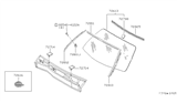 Diagram for 2000 Nissan Altima Windshield - 72700-1Z200