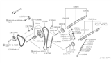 Diagram for 2002 Nissan Frontier Timing Chain - 13028-9E010