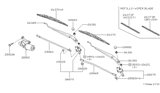 Diagram for Nissan 200SX Wiper Blade - 28890-9E000